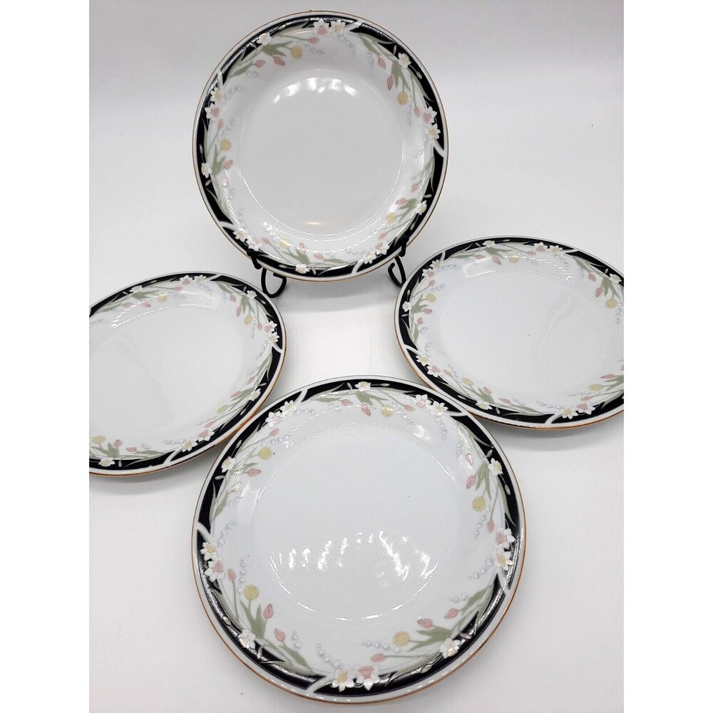 Vintage Crown Ming Fine China Michelle Jian Shiang Set Of 4 Salad Plates